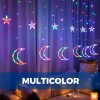 Maíz Serie Cortina Guirnalda Cascada Luces Led Estrellas 2.8m