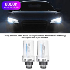 Bombilla De Xenón, Accesorio Automático De Bombilla, 2Pcs D2S 8000K 12V 35W Faro De Faro Ip68 Accesorio De Automóvil De Bombilla De Xenón