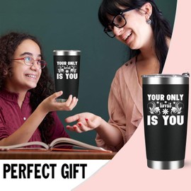 Empower Yourself with our 20oz Stainless Steel Insulated Tumbler - Your Only Limit is You Design - Your Ultimate Travel Coffee Companion & Unique Novelty Gift!