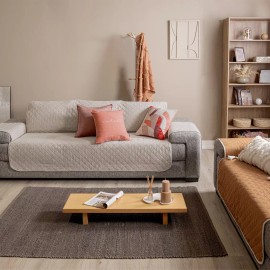 Vianney Juego De 3 Cubresillones Beige Vianney Doble Vista