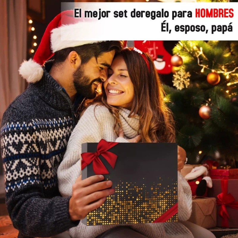 NIBEAUSL Kit Barba Cuidado Para Hombres, Set Herramientas De Aseo