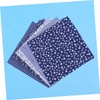 Hohopeti 7pcs DIY Cotton for Craft Sewing Projects Navy Blue