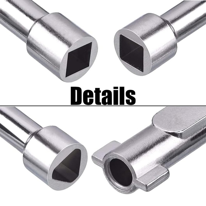 Utility 4-Way Multi-Functional Utilities Keys,Gas Key, 2 Pcs Electric Cabinet