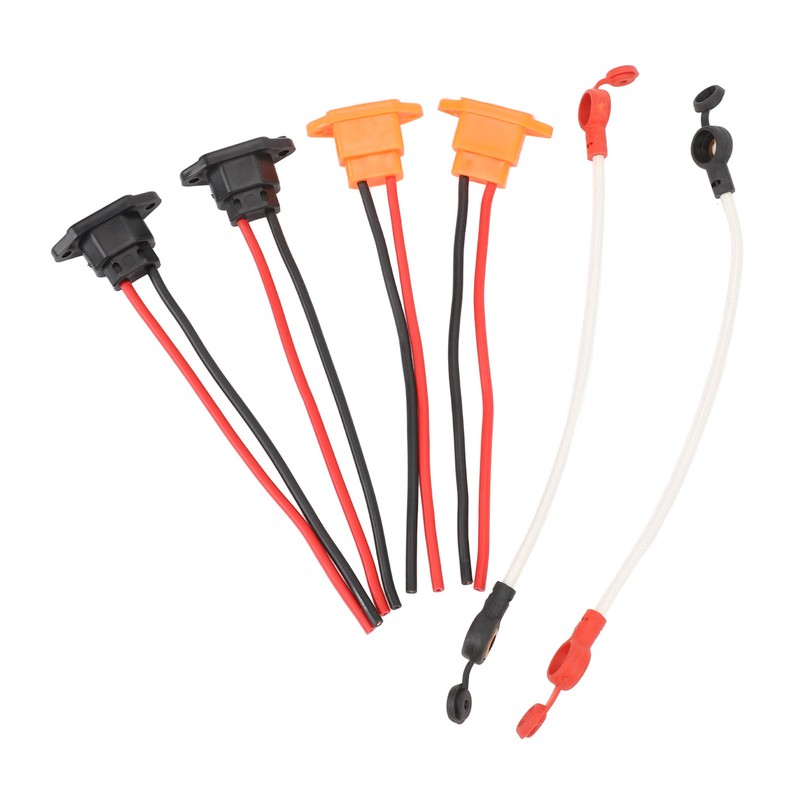Electric Bike Charging Port Socket with Waterproof Cover Cable Connector