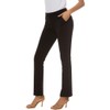 iChosy Women's Pull On Barely Bootcut Stretch Dress Pants Black32