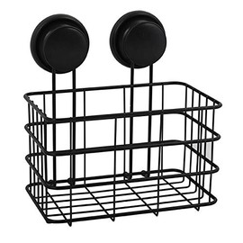 MSV - Shower Caddy with Suction Cups, Chrome Steel, 20 x 16 x 22 cm