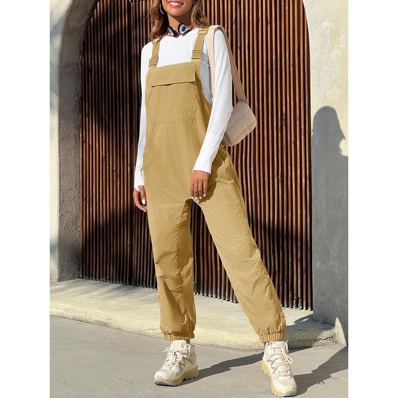 Cicy Bell Womens Casual Overalls Baggy Adjustable Straps Bib Jogger
