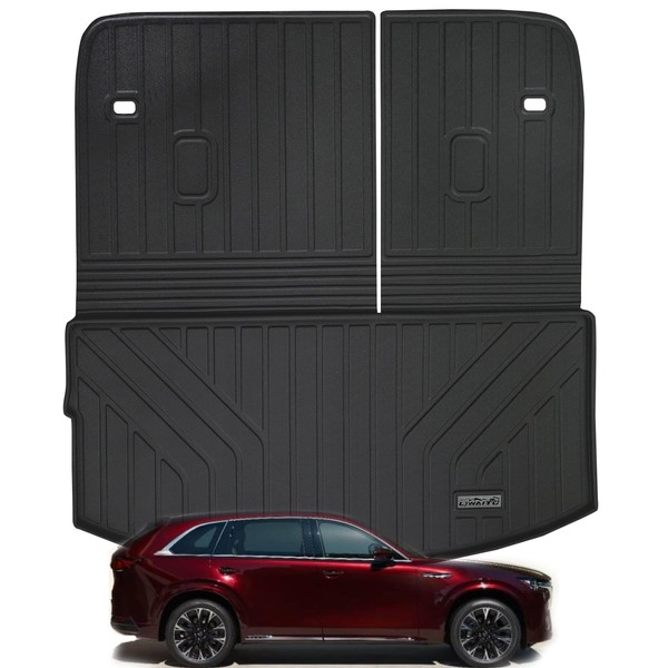 LJWAITO Cargo Liners with Backrest Protection for 2024 Mazda CX90
