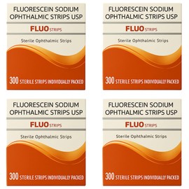 Cosmid Ophthalmic Fluoro Touch Strips - 1200 Strips -(4 x 300=1200 Count)