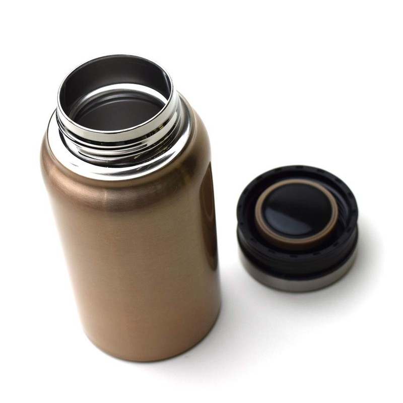 maebata 51619 Lux Pair Thermos Bottle (Silver & Bronze) 13.5