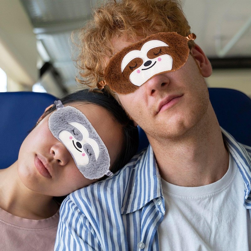 Pack of 2 Sleeping Eye Mask, Sloth Eye Mask, Cute