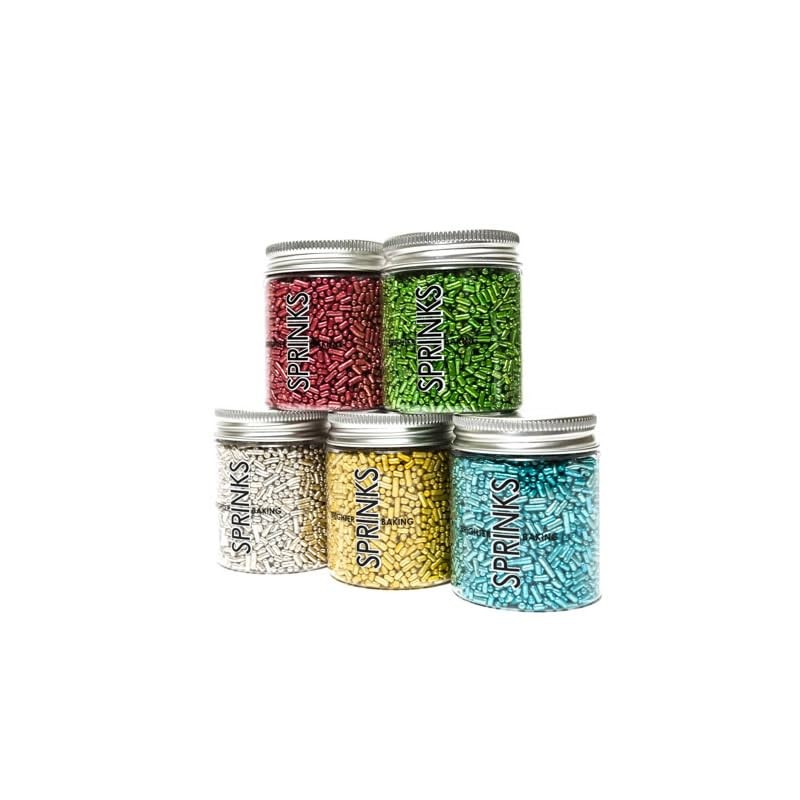Sprinks Metallic Silver Jimmies 1mm 85g