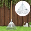 Fenteer Garden Leaf Rake Garden Camping Rake Folding Metal Rake