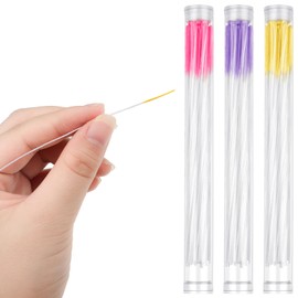 Maitys 180 Pcs Earrings Hole Cleaner, Rose Fragrance Odor Removal Ear Care Kit, Piercing Floss Disposable Piercing Aftercare Piercing Cleaning Line, Ear Piercing Cleaning Tool (Pink, Purple, Yellow)