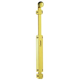 Carlisle Brass AQ82EX Surface Bolt C/W with 6 INCH Extended 32MM KNOB, Polished Brass, 300mm (12")