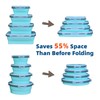 Lunememo 8 Pack Collapsible Silicone Food Storage Containers with Lids,