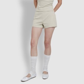 JAJU [JAJU/자주] 여 코튼 포인텔 인밴드 슬립 하의_카키그레이 [JAJU] Women's Cotton Pointele In-Band Slip Pants_Khaki Gray