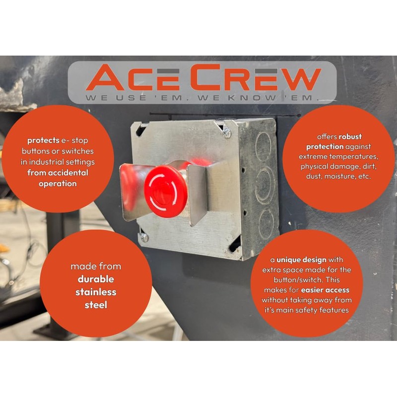 2 Pack of Stainless Steel Switch Guards for Push Button