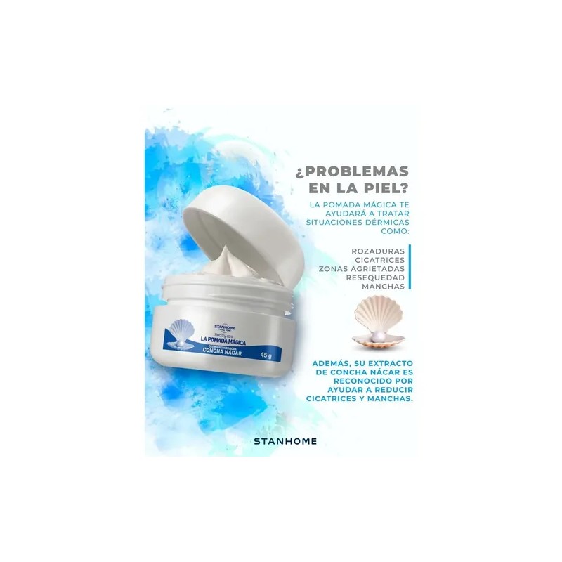 Stanhome Crema Reparadora La Pomada Mágica Concha Nacar 3 Pz