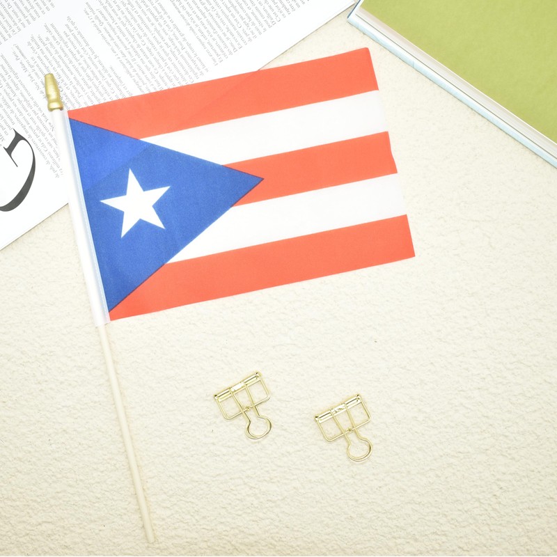 XCFH 20 Pack Puerto Rico Mini Stick Flag Small Puerto
