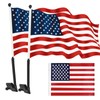 2Pack American USA Car Flags, 12" x 17" Double Sided