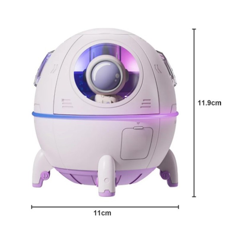 Mini USB Humidifier Cute Spaceship Shaped Humidifier Portable Household Ambient
