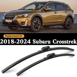 GARDIMU Front and Rear Windshield Wiper Blades, 3 Pcs Front and Back Windshield Wipers Blades Replacement for Subaru Crosstrek 2018-2024, Car Window Wiper Blades from 2018 to 2024