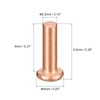 sourcing map 50Pcs Copper Solid Rivets, 3/32" x 5/16" Flat