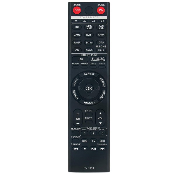 Replacement Remote Control RC-1148 Applicable for Denon AVR-3311 AVR-4311 AVR-A100