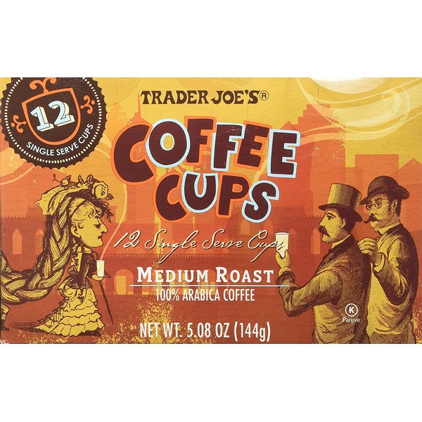 Trader Joe's Coffee Cups - Single Serve - Medium Roast Arabica Coffee