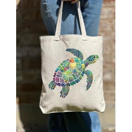 Bookish Tote Bag - Ideal for Carrying Books, Magazines, and More! - Color: NATURAL, Size: 15" x 16"