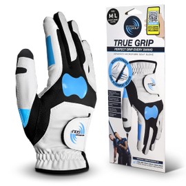 ME AND MY GOLF True Grip Training Golf Glove - Perfect Grip Every Swing-Size M/L Right Hand, White