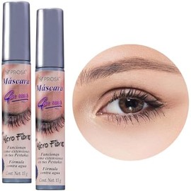 GAERO GLOBAL SOLUTION Rimel Mascara para Pestañas Prose Microfibra by Gaero Shop  Kit de 2 Piezas 13 Gr Cada Una  4 en uno  Color Negro  Formula