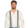 Boland - Hosenträger, 1 Stück, Elasthan, Gummi, Metallschließe, Lederpatch, Suspenders,