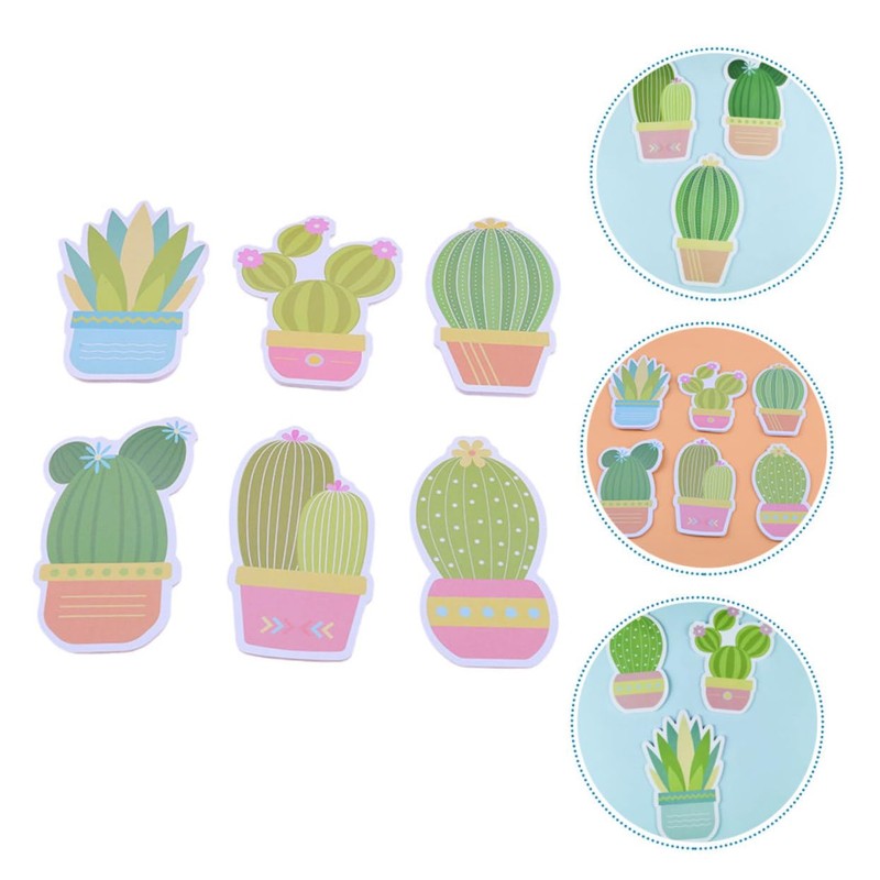 Tofficu Mini Note Pads Cactus Stickers Self-Stick for Nursing School