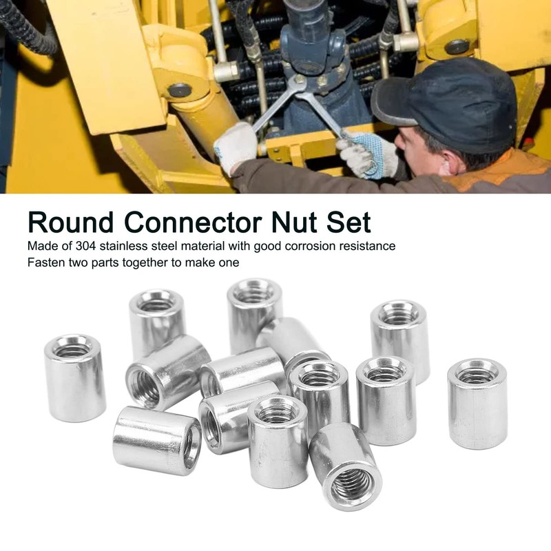 50 Pieces Internal Thread Coupling Nut Set M5 x 0.8