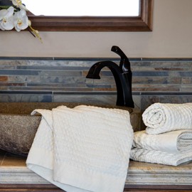 GILDEN TREE Waffle Hand Towels for Bathroom Quick Dry Large Luxury Hand Towels, Lint Free Super Absorbent Cotton Hand Towels, Hand Towels for Bathroom Set of 2, Modern Style (Cream)