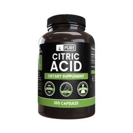 Pure Original Ingredients Citric Acid (365 Capsules) No Magnesium Or Rice Fillers, Always Pure, Lab Verified
