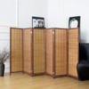 Pawlabay 6 Panel Short Panel Divider Screen,3.95 FT Tall Bamboo