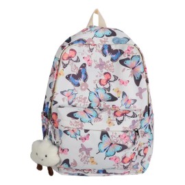 Generic Mochila Para Portátil Con Estampado De Mariposas Y Bolígrafo