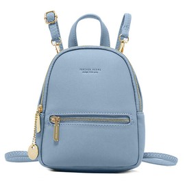 Girl's Cute Mini Backpack PU Leather Crossbody Bag Fashion Small Purse Lightweight Travel Shoulder Bag for Women Teens (blue)