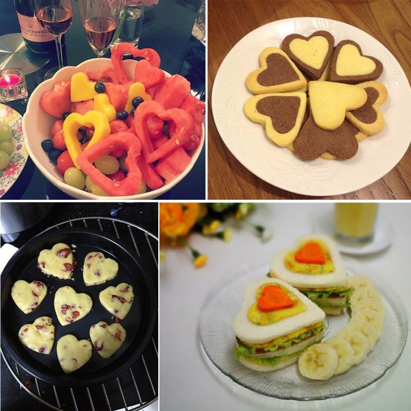 BakingWorld Heart Cookie Cutter Set,9 Piece Heart Shapes Stainless Steel