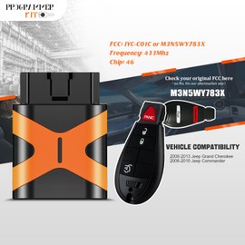 Extra-Partss Key Programmer and Remote Key Fob Replacement for Jeep Grand Cherokee 2008 2009 2010 2011 2012 2013 IYZ-C01C or M3N5WY783X
