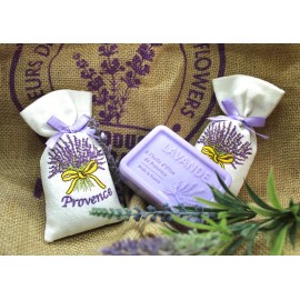 Aromes Provence Sachets of Lavender Flowers from Provence, 100% Natural Lavender Soap