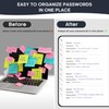 Taja Password Keeper Book with Alphabetical Tabs, Small Password Books