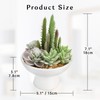 7.1” Small Succulents Cacti Plants Artificial in Ceramic Pots Potted