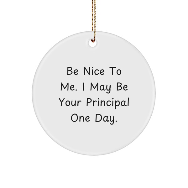 Funny Principal Gifts from Men - Be Nice to Me.