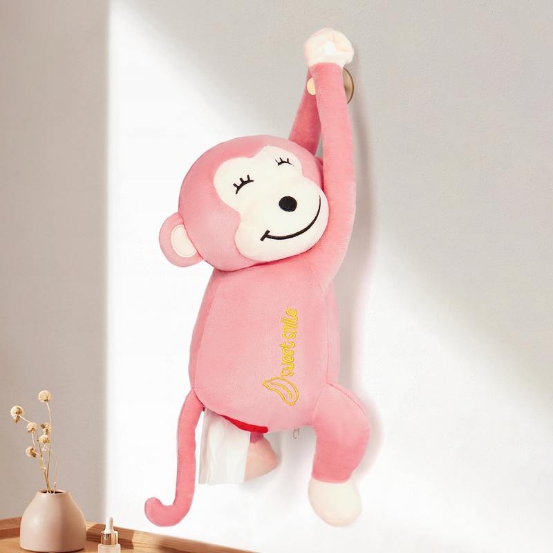 Tissue Holder for Car, Plush Tissue Box, Monkey Tissue Holder,
