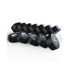 SWRT 12 Pack Black Electrical Tape Waterproof, 0.75 in x 66 FT Professional Grade UL/CSA Listed High Temp Electric Tape Under 600V for All Weather - UV Protection - Flame Retardant