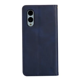 Applicable Arrows We2 F-52E Case Notebook Type Applicable F-52E Notebook Type Case Cover Notebook Type PU Leather Card Storage Wallet Type Shockproof Case Magnet Stand Function 5 Colors (Applicable Arrows we2 F-52E Case Notebook Type) (Deep Blue)